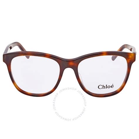 Chloe Havana Rectangular Ladies Eyeglasses CE268621853